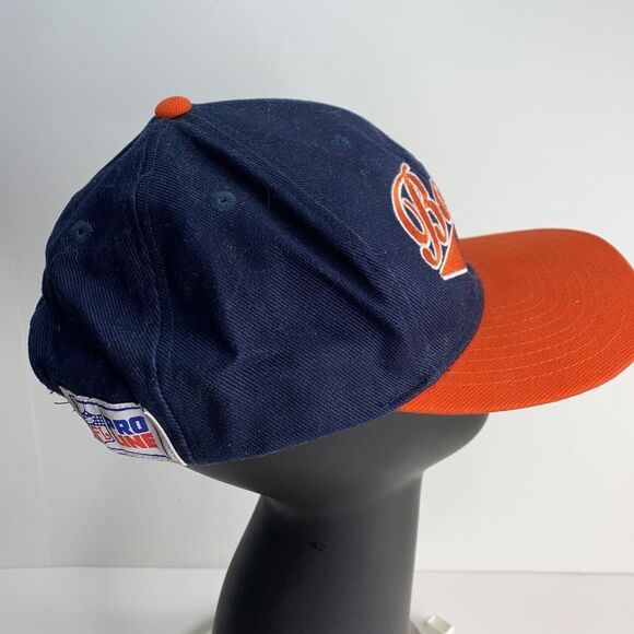 Reebok NFL Pro-Line Chicago Bears Snapback‎ Hat Logo Spellout Stripe 90's - Picture 2 of 7